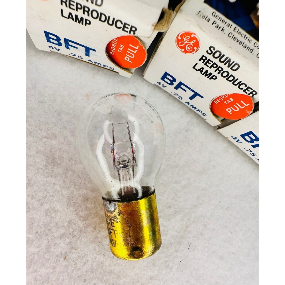7 GE Sound‎ Reproducer Lamp BFT 4V .75 Amps Vintage Light Bulb Projector NOS - Picture 3 of 5